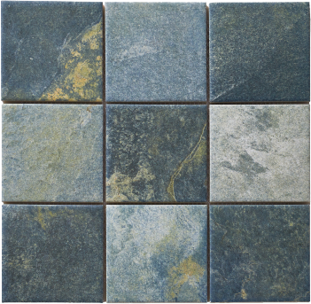 Blue-grey stone square mosaic sheet