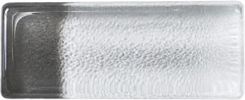 Silver glass fluted bar