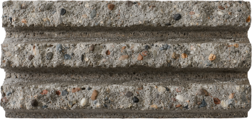 Rough grey ridged stone bar