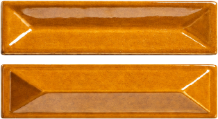 Amber glaze double bar tile