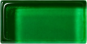 Green translucent glass brick